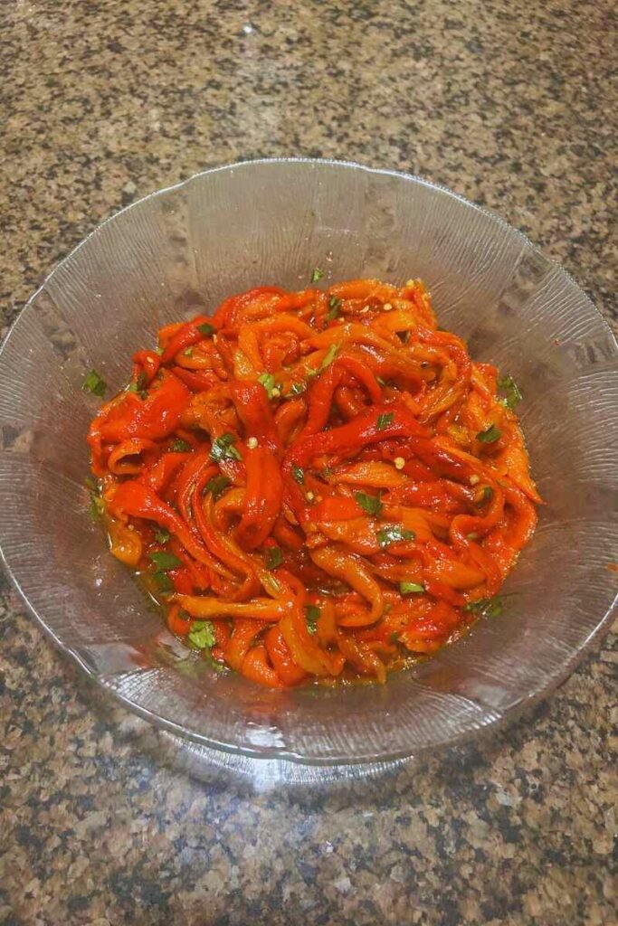 Fire-Roasted Shepherd Peppers with Lemon & Parsley.