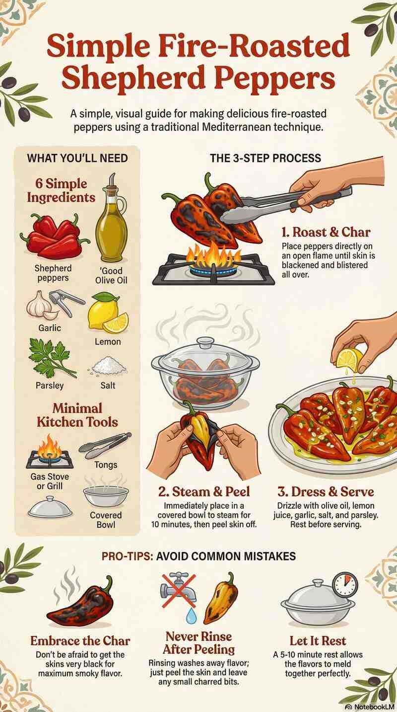 Fire-Roasted Shepherd Peppers with Lemon & Parsley