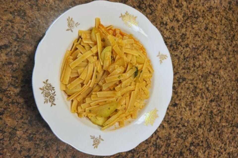 Plate of Kohlrabi Fettuccine (One-Pot Style)