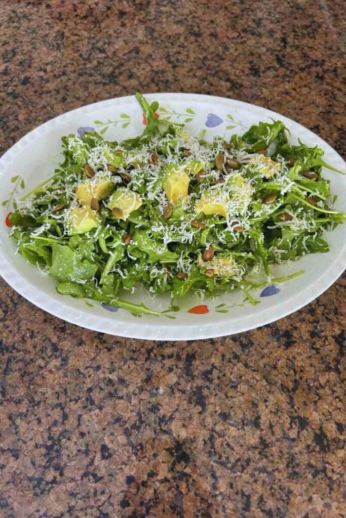 Arugula Salad with Honey Dijon Lemon Vinaigrette