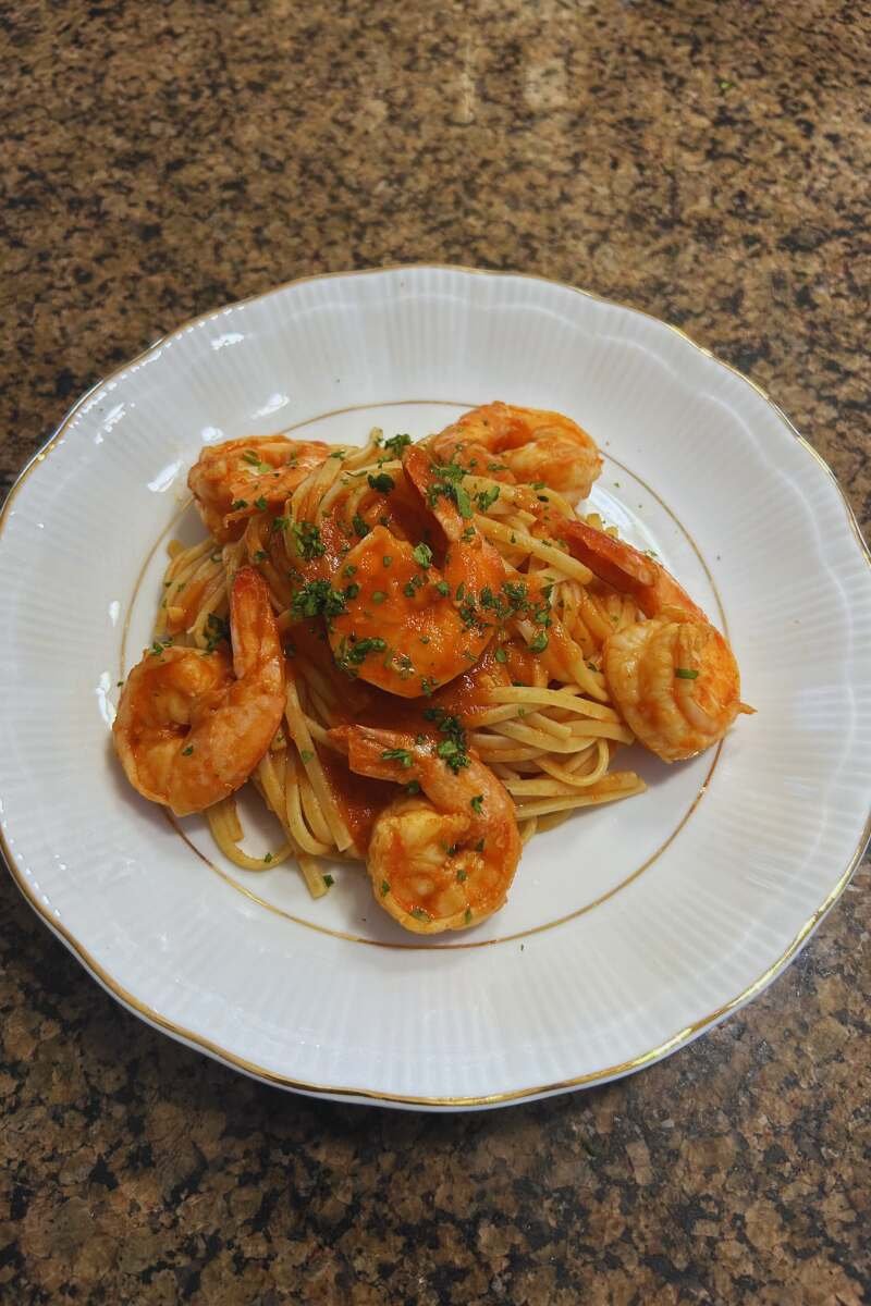 My Shrimp Linguine with Tomato, White Wine & Capers recipe.