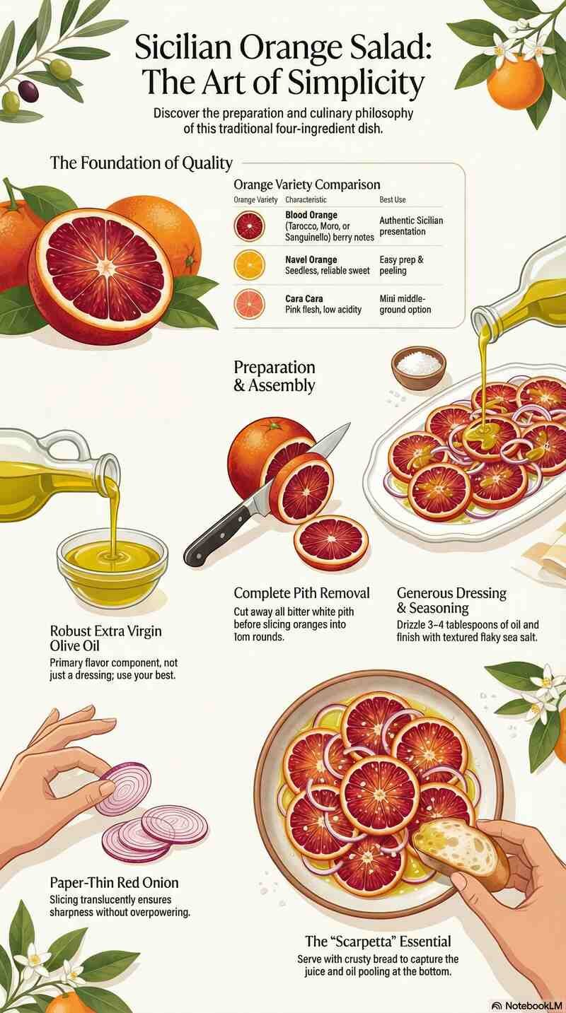 Sicilian Orange Salad Guide Infographic