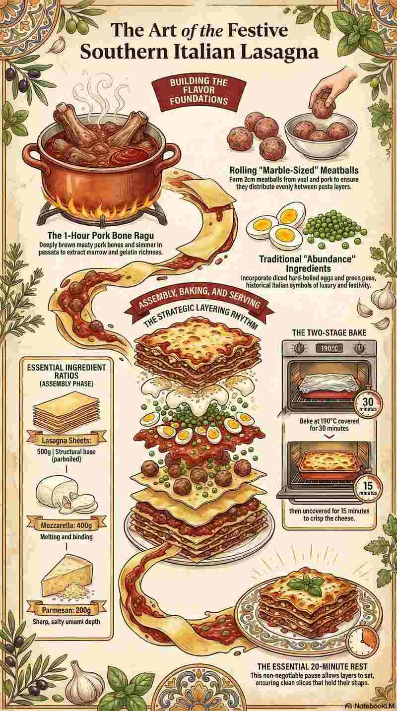 Homemade Lasagna with Mini Meatballs Infographic