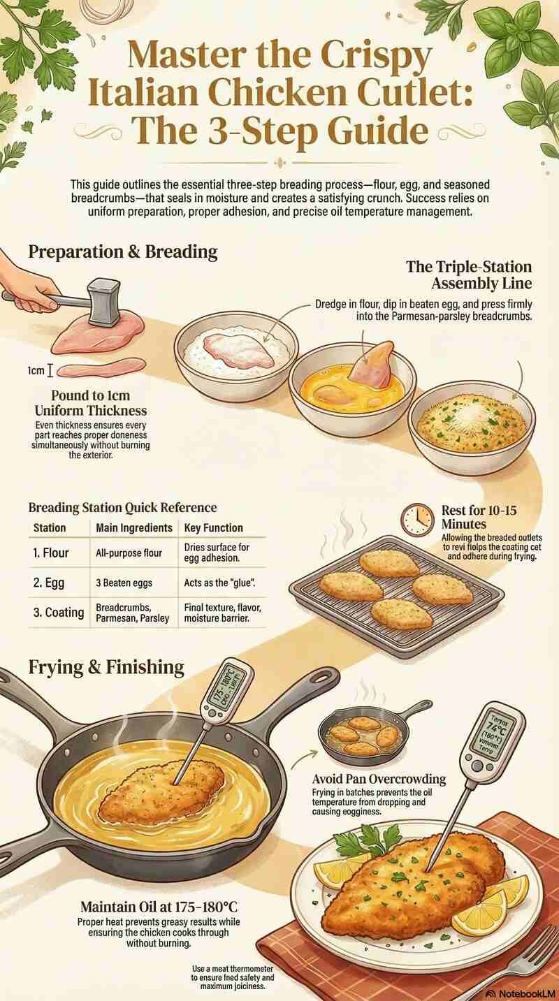 Italian Chicken Cutlet Cooking Guide Infographic