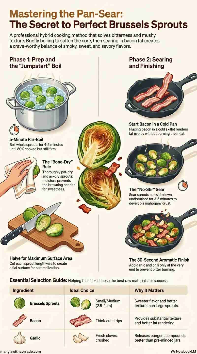 Brussels Sprouts with Crispy Bacon Infographic